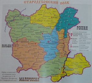 Карта Стародубского полка